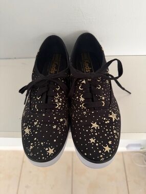 Keds Metallic Gold Star Canvas Sneakers Brand New Without Box